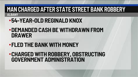 Albany man charged following State Street bank robbery